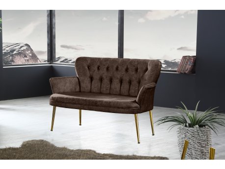 Atelier del Sofa Sofa dvosed Paris Gold Metal Brown