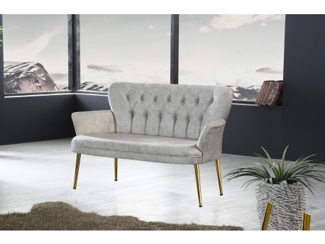 Atelier del Sofa Sofa dvosed Paris Gold Metal Cream
