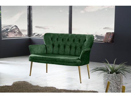 Atelier del Sofa Sofa dvosed Paris Gold Metal Khaki