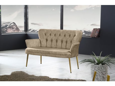 Atelier del Sofa Sofa dvosed Paris Gold Metal Light Brown