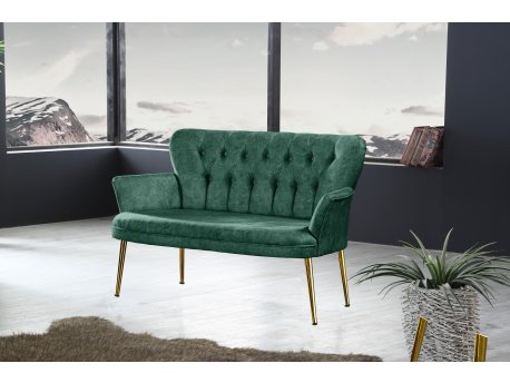 Atelier del Sofa Sofa dvosed Paris Gold Metal Sea Green