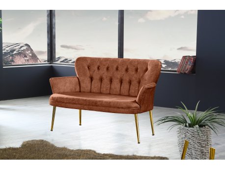 Atelier del Sofa Sofa dvosed Paris Gold Metal Tile Red