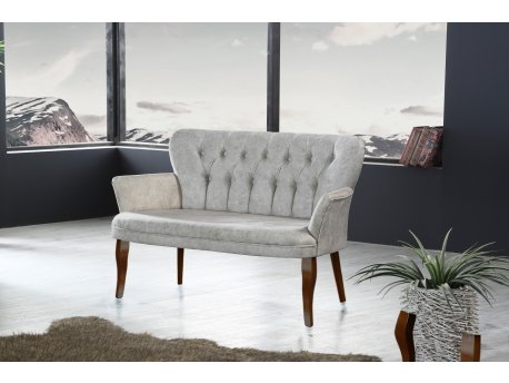 Atelier del Sofa Sofa dvosed Paris Walnut Wooden Cream