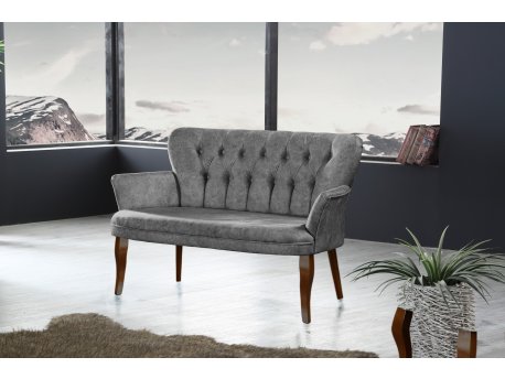 Atelier del Sofa Sofa dvosed Paris Walnut Wooden Grey