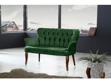 Atelier del Sofa Sofa dvosed Paris Walnut Wooden Khaki
