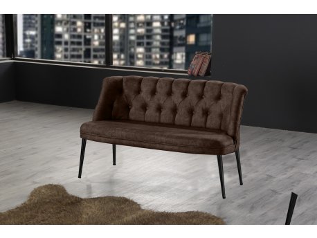 Atelier del Sofa Sofa dvosed Roma Black Metal Brown