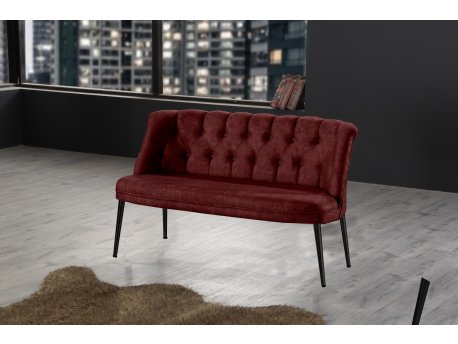 Atelier del Sofa Sofa dvosed Roma Black Metal Claret Red