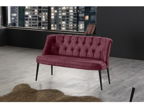 Atelier del Sofa Sofa dvosed Roma Black Metal Dusty Rose