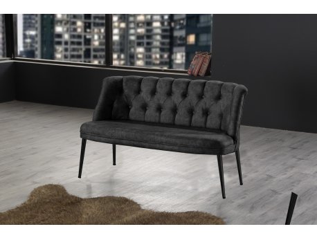 Atelier del Sofa Sofa dvosed Roma Black Metal Fume