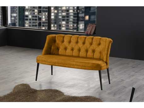 Atelier del Sofa Sofa dvosed Roma Black Metal Mustard