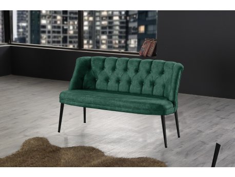Atelier del Sofa Sofa dvosed Roma Black Metal Sea Green