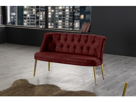 Atelier del Sofa Sofa dvosed Roma Gold Metal Claret Red