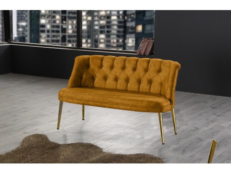 Atelier del Sofa Sofa dvosed Roma Gold Metal Mustard
