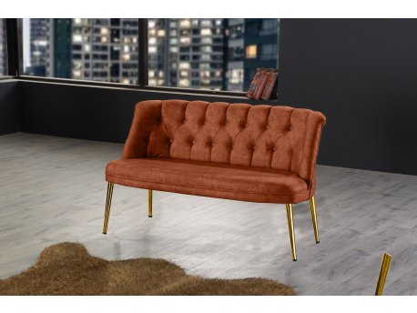 Atelier del Sofa Sofa dvosed Roma Gold Metal Tile Red
