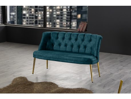 Atelier del Sofa Sofa dvosed Roma Gold Metal Petrol Blue