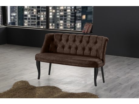 Atelier del Sofa Sofa dvosed Roma Black Wooden Brown