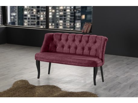 Atelier del Sofa Sofa dvosed Roma Black Wooden Dusty Rose