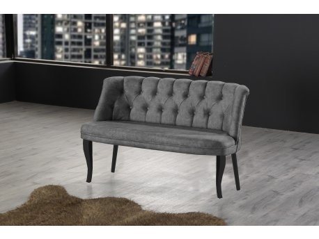 Atelier del Sofa Sofa dvosed Roma Black Wooden Grey