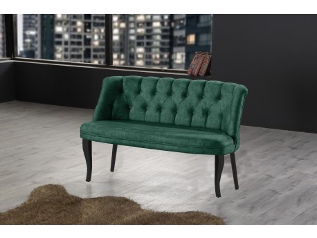 Atelier del Sofa Sofa dvosed Roma Black Wooden Sea Green
