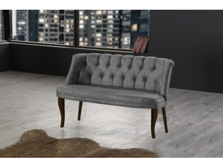 Atelier del Sofa Sofa dvosed Roma Walnut Wooden Grey