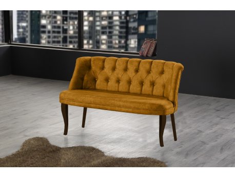 Atelier del Sofa Sofa dvosed Roma Walnut Wooden Mustard