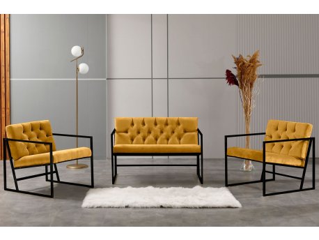 Atelier del Sofa Sofa i dve fotelje Oslo Mustard