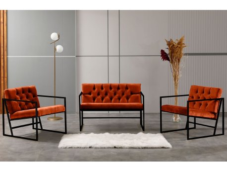 Atelier del Sofa Sofa i dve fotelje Oslo Tile Red
