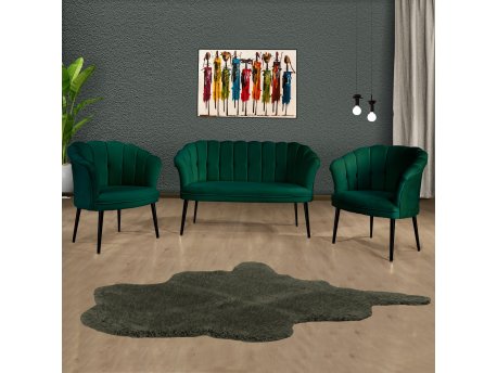 Atelier del Sofa Sofa i fotelja Daisy Black Metal Green