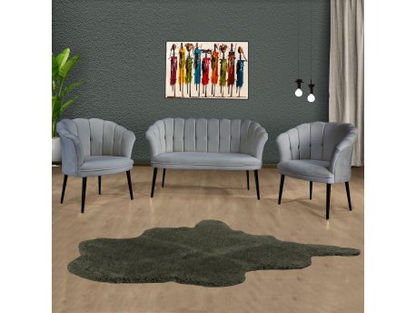 Atelier del Sofa Sofa i fotelja Daisy Black Metal Grey