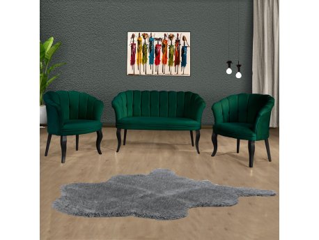 Atelier del Sofa Sofa i fotelja Daisy Black Wooden Green