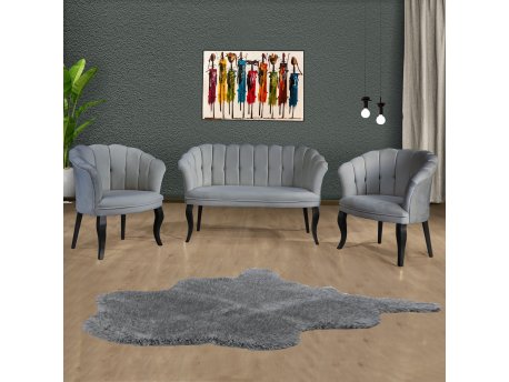 Atelier del Sofa Sofa i fotelja Daisy Black Wooden Grey