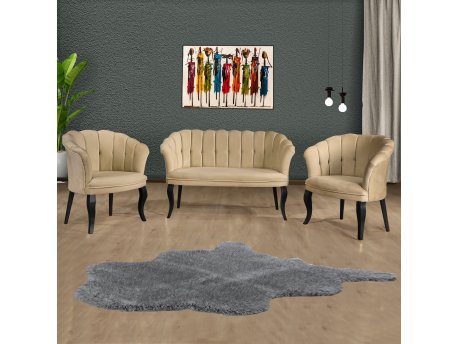 Atelier del Sofa Sofa i fotelja Daisy Black Wooden Light Brown