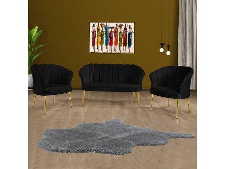Atelier del Sofa Sofa i fotelja Daisy Gold Metal Black
