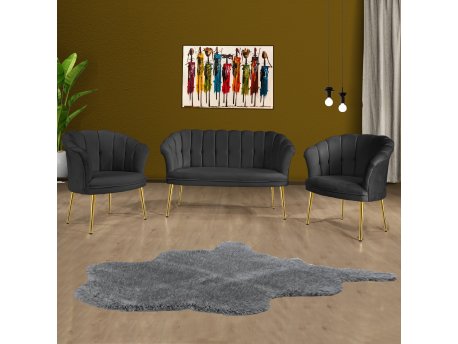 Atelier del Sofa Sofa i fotelja Daisy Gold Metal Fume