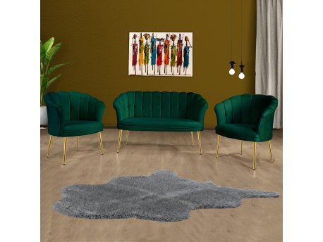 Atelier del Sofa Sofa i fotelja Daisy Gold Metal Green