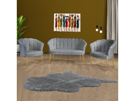 Atelier del Sofa Sofa i fotelja Daisy Gold Metal Grey