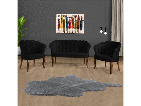 Atelier del Sofa Sofa i fotelja Daisy Walnut Wooden Black