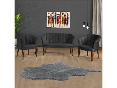 Atelier del Sofa Sofa i fotelja Daisy Walnut Wooden Fume