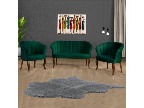 Atelier del Sofa Sofa i fotelja Daisy Walnut Wooden Green