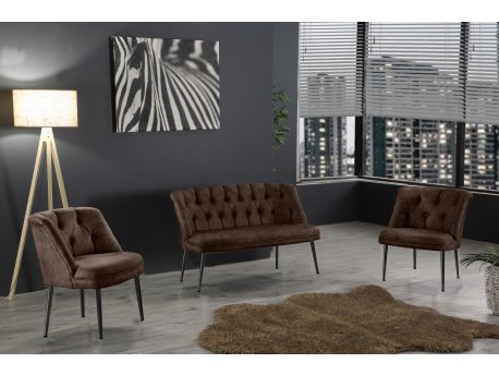 Atelier del Sofa Sofa i fotelja Roma Black Metal Brown