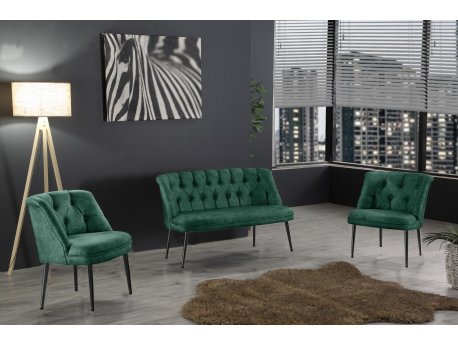 Atelier del Sofa Sofa i fotelja Roma Black Metal Sea Green