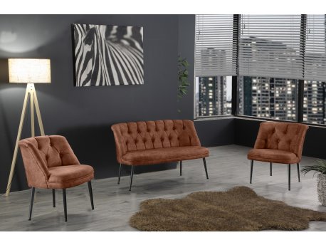 Atelier del Sofa Sofa i fotelja Roma Black Metal Tile Red