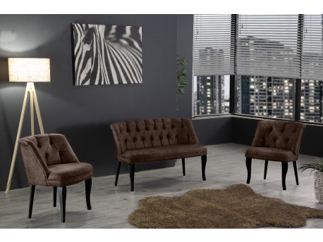 Atelier del Sofa Sofa i fotelja Roma Black Wooden Brown