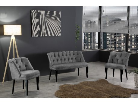 Atelier del Sofa Sofa i fotelja Roma Black Wooden Grey