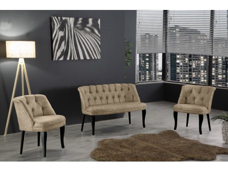 Atelier del Sofa Sofa i fotelja Roma Black Wooden Light Brown
