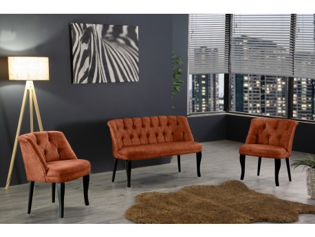 Atelier del Sofa Sofa i fotelja Roma Black Wooden Tile Red