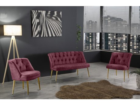 Atelier del Sofa Sofa i fotelja Roma Gold Metal Dusty Rose