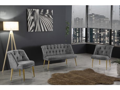 Atelier del Sofa Sofa i fotelja Roma Gold Metal Grey