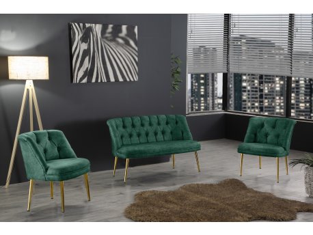 Atelier del Sofa Sofa i fotelja Roma Gold Metal Sea Green