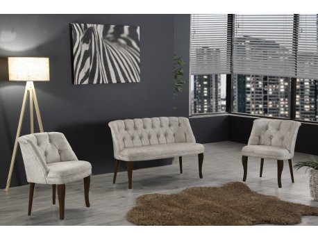 Atelier del Sofa Sofa i fotelja Roma Walnut Wooden Cream
